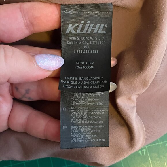 Kuhl Women XL  Mauve Rose Pink Bomber Jacket Soft Shell Zip Pockets Gorpcore - Picture 10 of 11